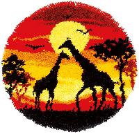 Girafes, kit tapis point nou Vervaco