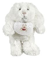 Doudou peluche Lapin DMC avec bavoir  broder