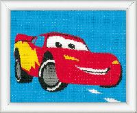 Lighting McQueen, kit canevas enfant & debutant Vervaco