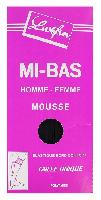 Mi-bas mousse pais Luxfin Solama, 40 deniers, taille Unique, coloris MARINE