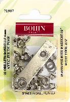 Oeillets argents 4 mm, avec jeu de pose Bohin