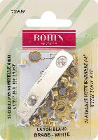 Oeillets blancs 4 mm, avec jeu de pose Bohin