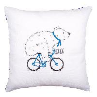 Ours Cycliste, kit coussin  broder Vervaco