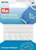 Passepoil lastique blanc Prym, largeur 2 mm, longueur 2 M