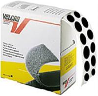 Pastilles Velcro adhsives Noires, 19 mm,  par 200