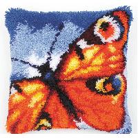 Papillon Orange, kit coussin point nou Vervaco