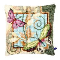 Papillons Dco, kit coussin canevas