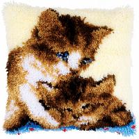 Deux Chats, kit coussin au point nou Vervaco