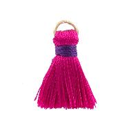 Pompon rayonne Fuchsia, 2 cm, 20 units