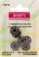 Pressions  coudre Bronze Antique Bohin, 15.5 mm