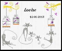 Les oiseaux & les chats, kit broderie point de croix Princesse