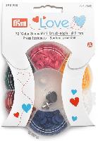 Bote de 72 Mini Boutons Pression Color Snaps Prym Love, 9 mm, 6 coloris de 12 units