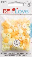 Mini Boutons Pressions Prym Love plastique 9 mm, coloris Jaune