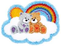 Oursons & Arc-en-ciel, kit tapis point nou Vervaco