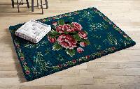 Jeu de Fleurs, tapis Smyrnalaine 50 X 100 cm, sans la Laine