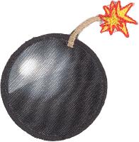 Boule explosive thermocollant et autocollant  3,8 cm