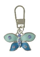 Tirette Bijou PAPILLON BLEU pour fermeture clair Bohin