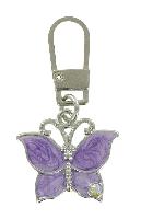 Tirette Bijou PAPILLON VIOLET pour fermeture clair Bohin