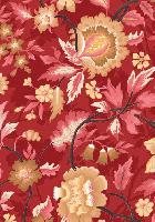 Nouvelle passiflore terracotta-or, coupon de tissu acrylique collection Prive, 300 x 160 cm