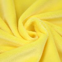 Coupon tissu peluche < Kullaloo Shorty >, coloris < JAUNE >