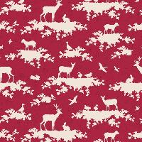 " Forest Carmine Red ", coupon tissu tilda 55 X 50 cm