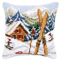 Neige, kit coussin canevas Vervaco